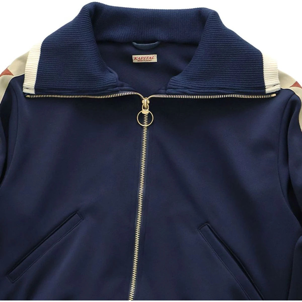 Kapital Smooth Jersey Cropped Track Jacket (Betsy Ross)
