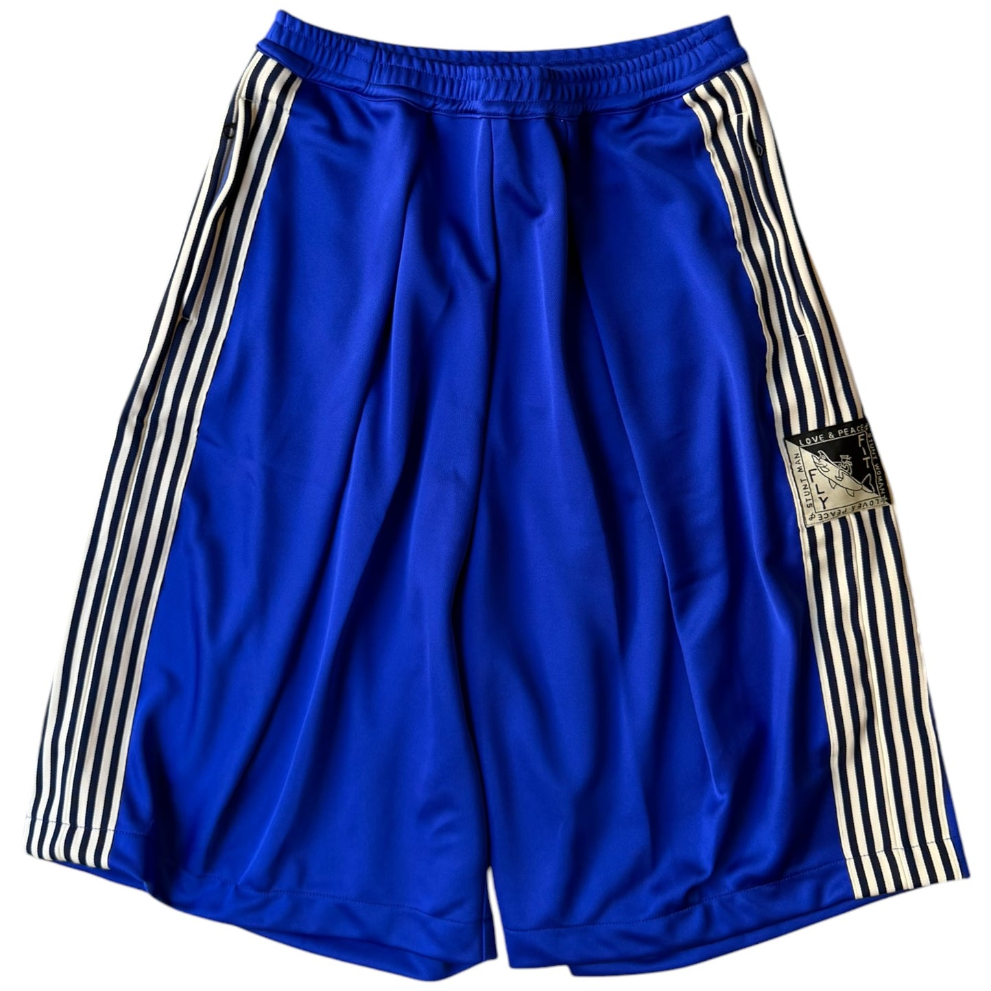 Kapital Smooth Jersey Kome Kome Track Shorts (Banner Stripe)