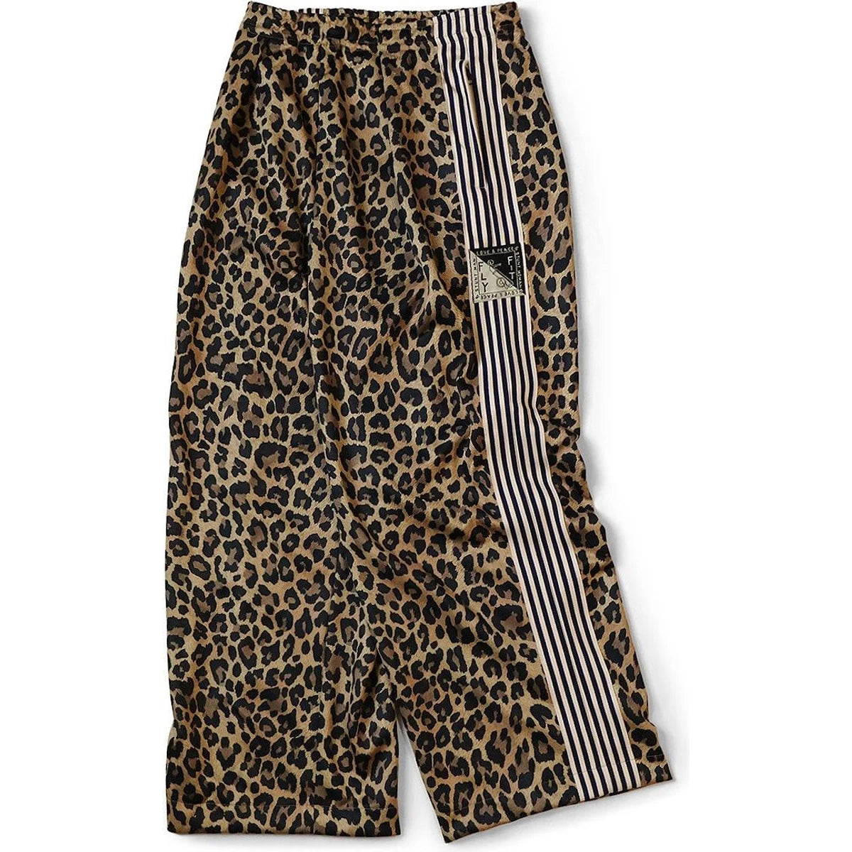 Kapital Smooth Jersey Leopard Print Stuntman Baggy Track Pants