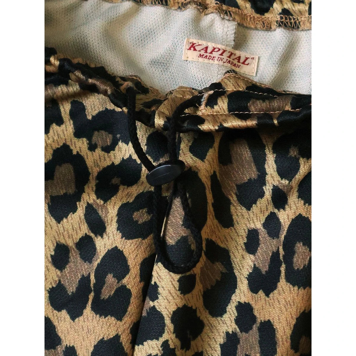 Kapital Smooth Jersey Leopard Print Stuntman Baggy Track Pants