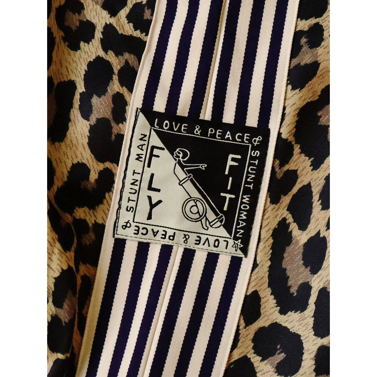 Kapital Smooth Jersey Leopard Print Stuntman Baggy Track Pants
