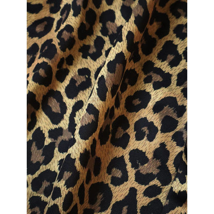 Kapital Smooth Jersey Leopard Print Stuntman Baggy Track Pants