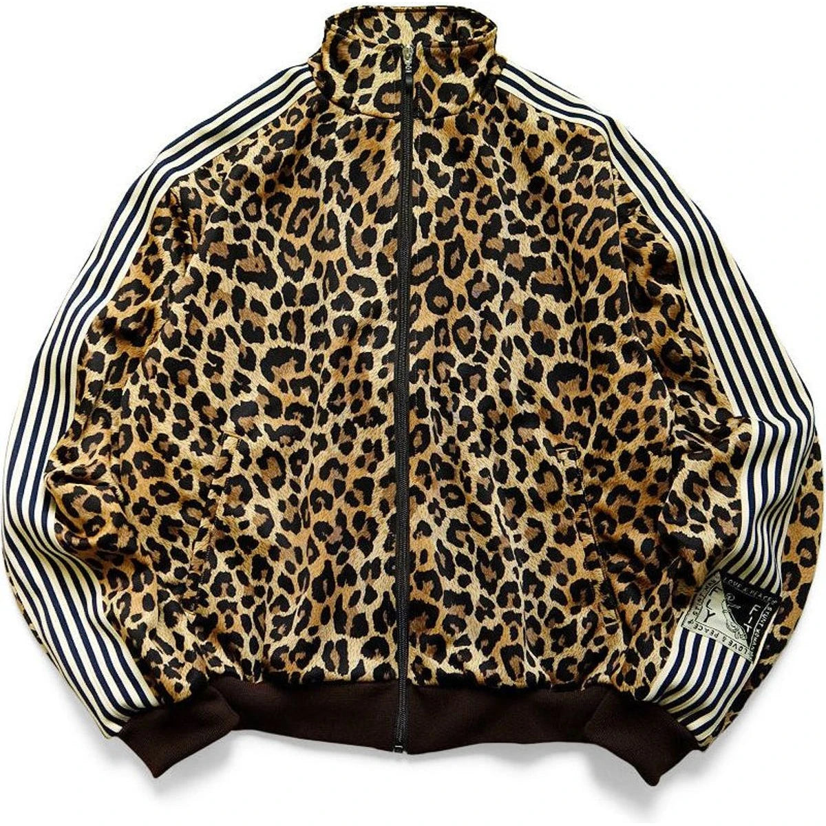Kapital Smooth Jersey Leopard Print Stuntman Track Jacket