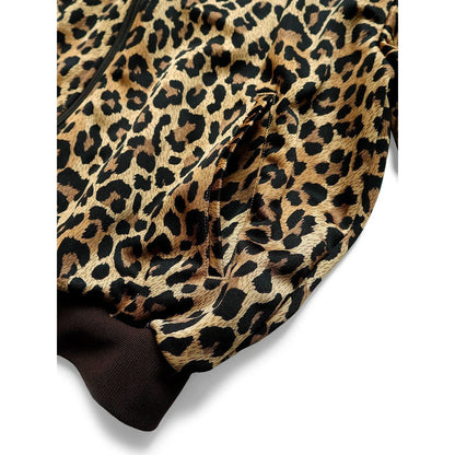 Kapital Smooth Jersey Leopard Print Stuntman Track Jacket