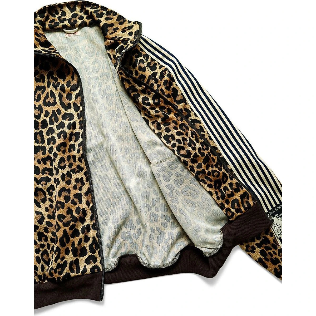 Kapital Smooth Jersey Leopard Print Stuntman Track Jacket