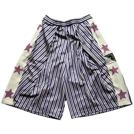 Kapital Smooth Jersey Stripe Pattern Kome Kome Track Shorts