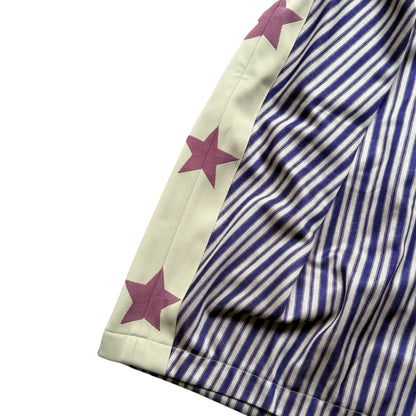 Kapital Smooth Jersey Stripe Pattern Kome Kome Track Shorts