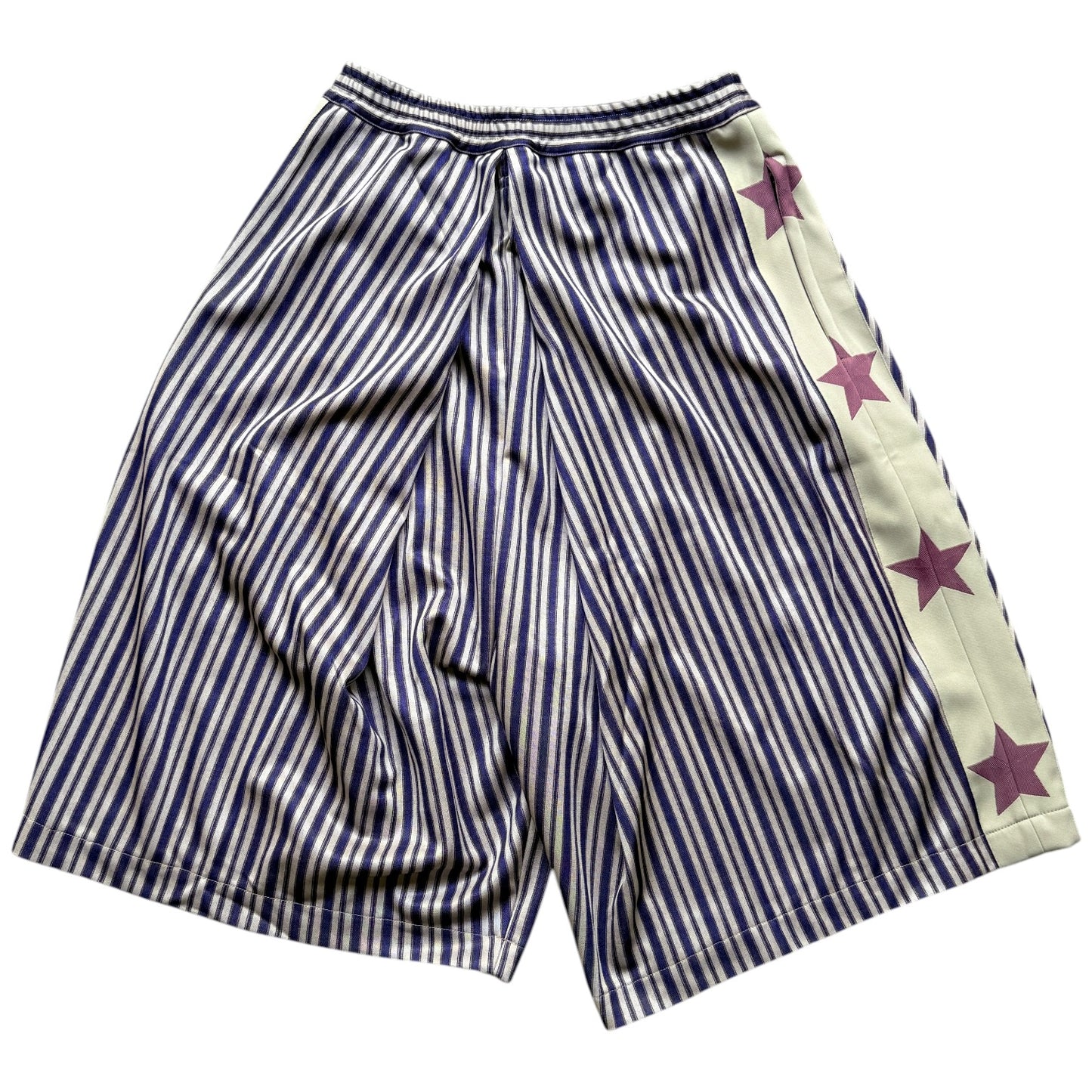 Kapital Smooth Jersey Stripe Pattern Kome Kome Track Shorts