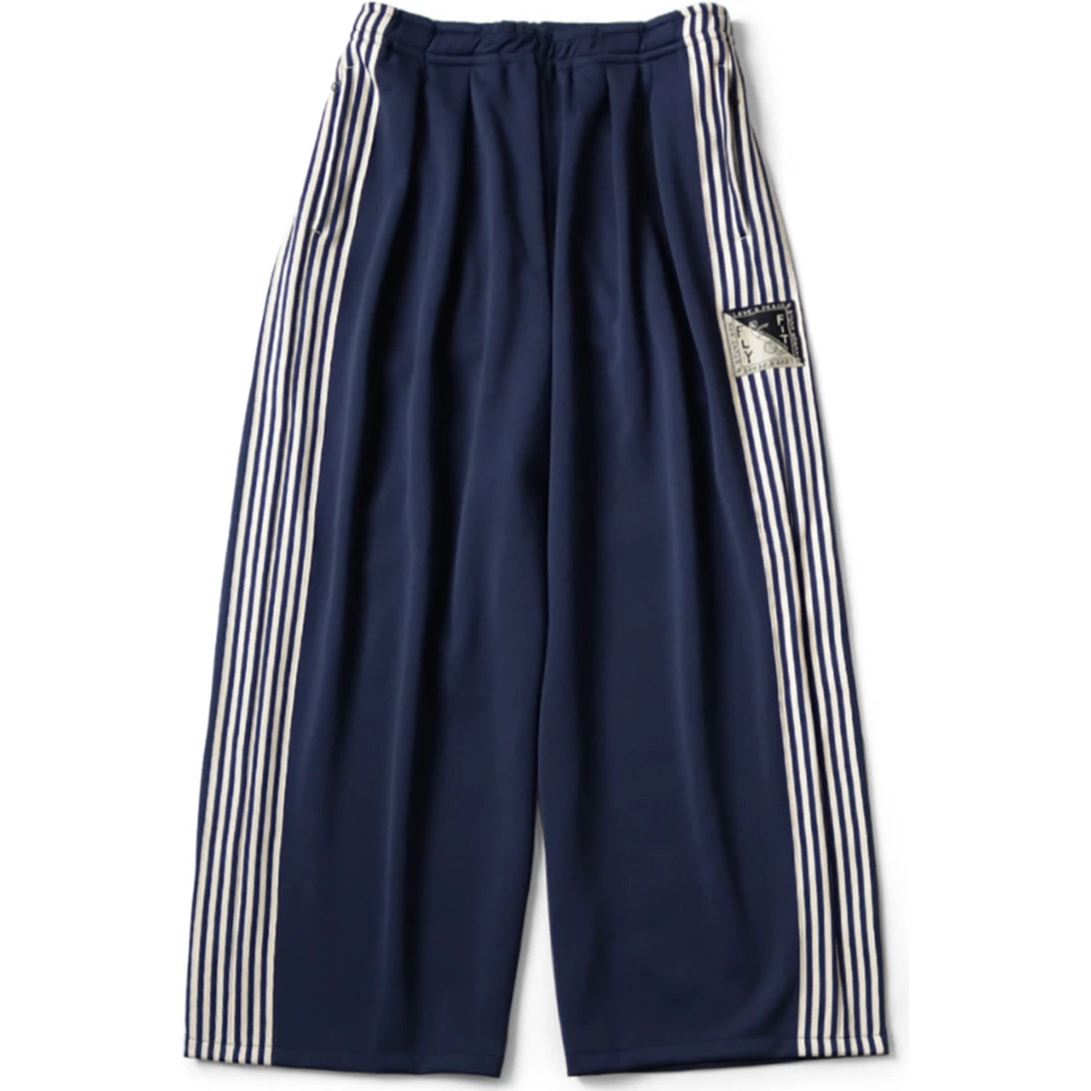Kapital Smooth Jersey Stuntman & Woman SUPER BAGGY Track Pants (Banner Stripe)
