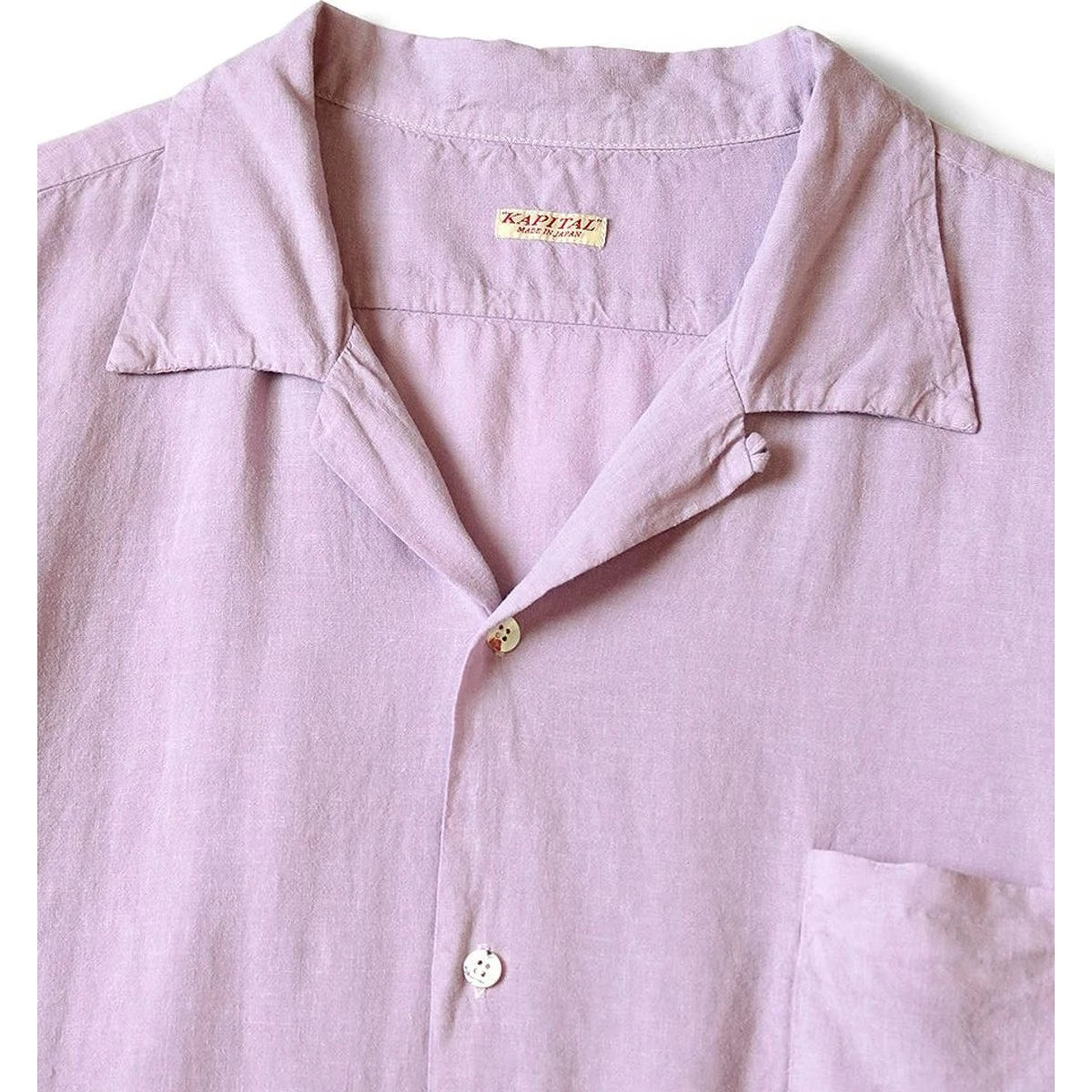Kapital Soft Linen Open Collar Big Shirt
