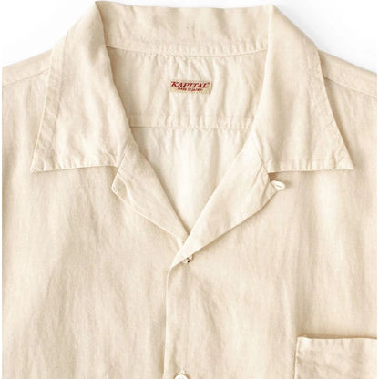 Kapital Soft Linen Open Collar Oversized Shirt