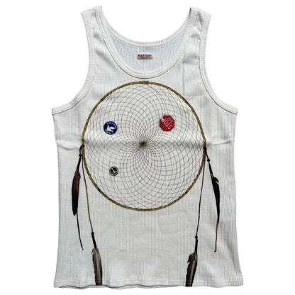 Kapital Stretch Rib Knit Tank Top (Kob Web Peace Catcher 4 Feather Print)