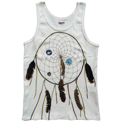 Kapital Stretch Rib Knit Tank Top (Kob Web Peace Catcher 6 Feather Print)