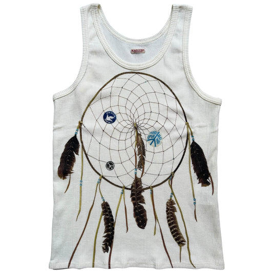 Kapital Stretch Rib Knit Tank Top (Kob Web Peace Catcher 6 Feather Print)