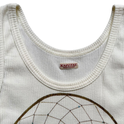 Kapital Stretch Rib Knit Tank Top (Kob Web Peace Catcher 6 Feather Print)