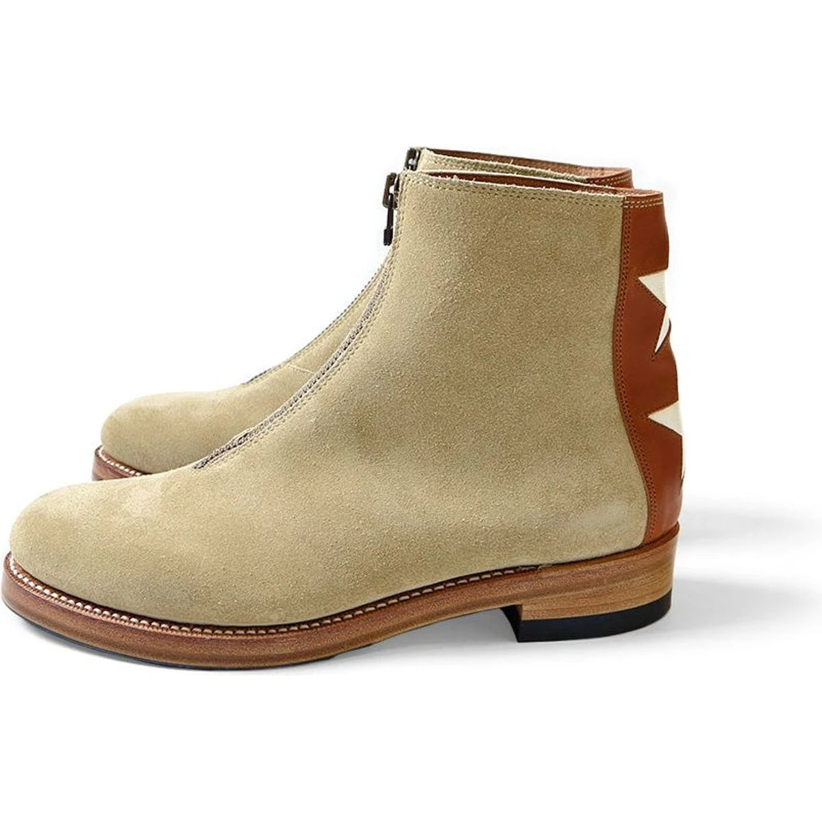 Kapital Suede Leather Zip Up Cafe Lace Frisco Boots