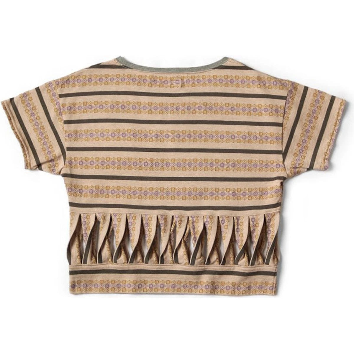 Kapital Sunrise Jacquard Border Jersey Abeko Bear T