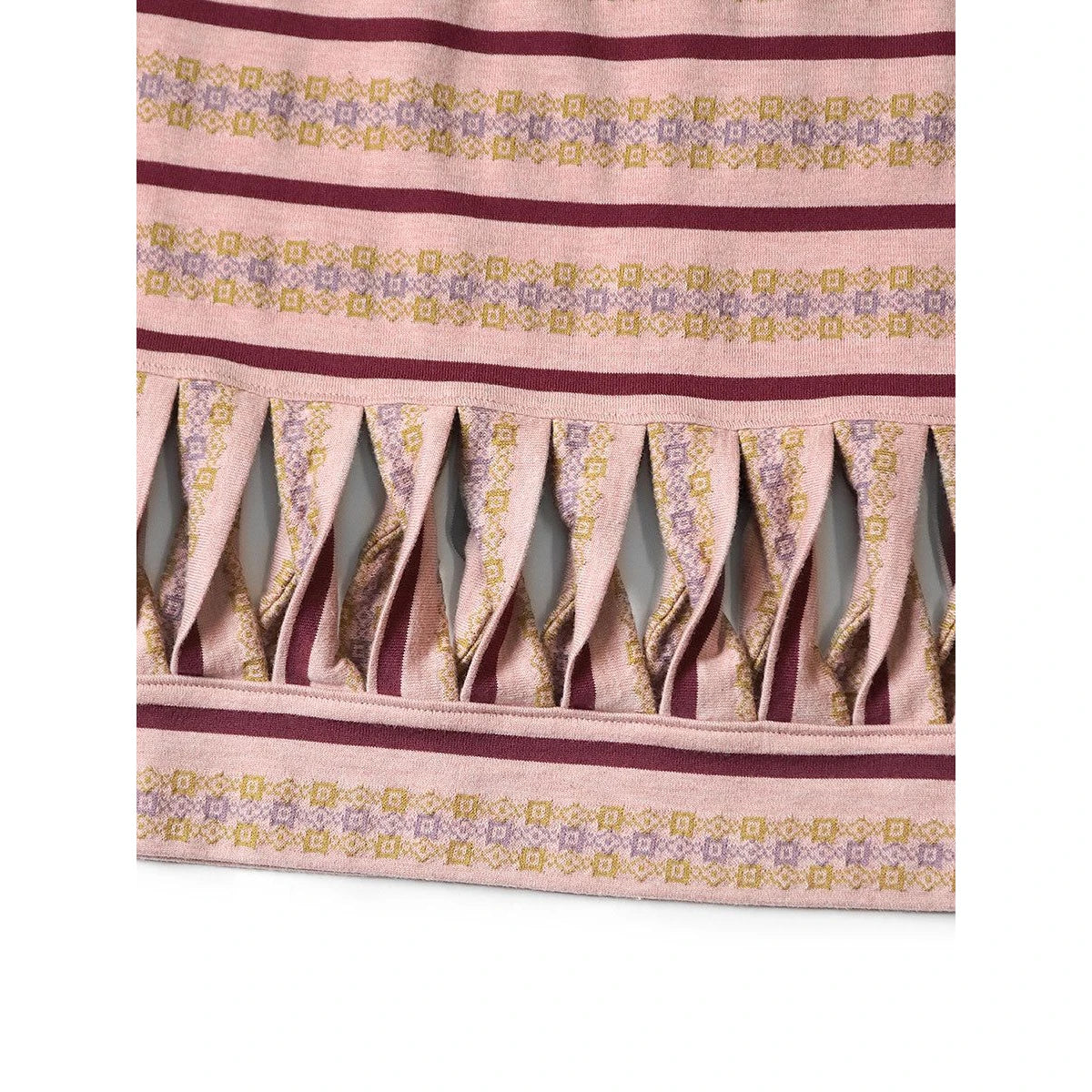 Kapital Sunrise Jacquard Border Jersey Abeko Bear T