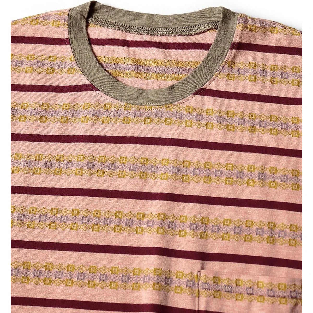 Kapital Sunrise Jacquard Border Jersey Pennant T Shirt (1 Flag)