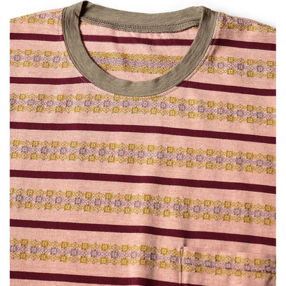 Kapital Sunrise Jacquard Border Jersey Pennant T Shirt (1 Flag)