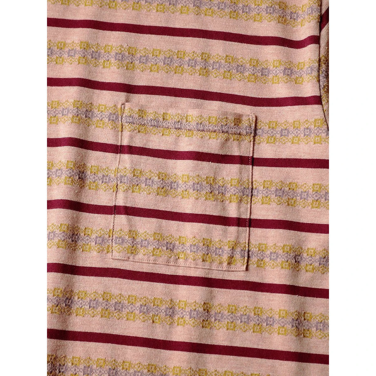 Kapital Sunrise Jacquard Border Jersey Pennant T Shirt (1 Flag)