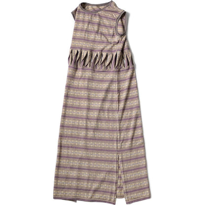 Kapital Sunrise Jacquard Striped Jersey Abeco Bear Sleeveless Dress