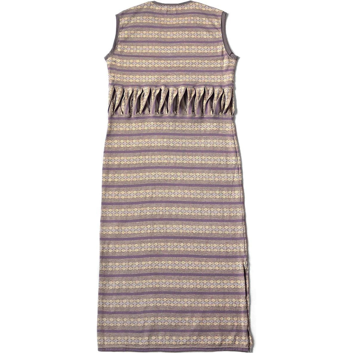 Kapital Sunrise Jacquard Striped Jersey Abeco Bear Sleeveless Dress