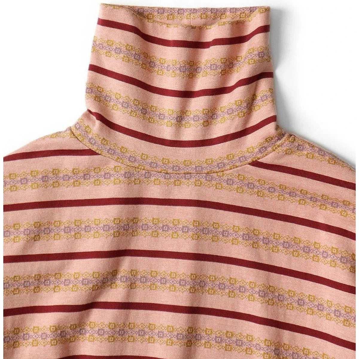 Kapital Sunrise Jacquard Striped Jersey High Neck Long T