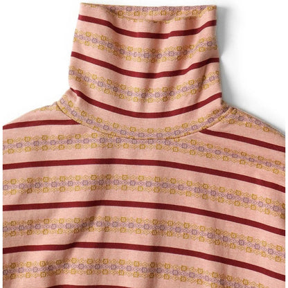 Kapital Sunrise Jacquard Striped Jersey High Neck Long T