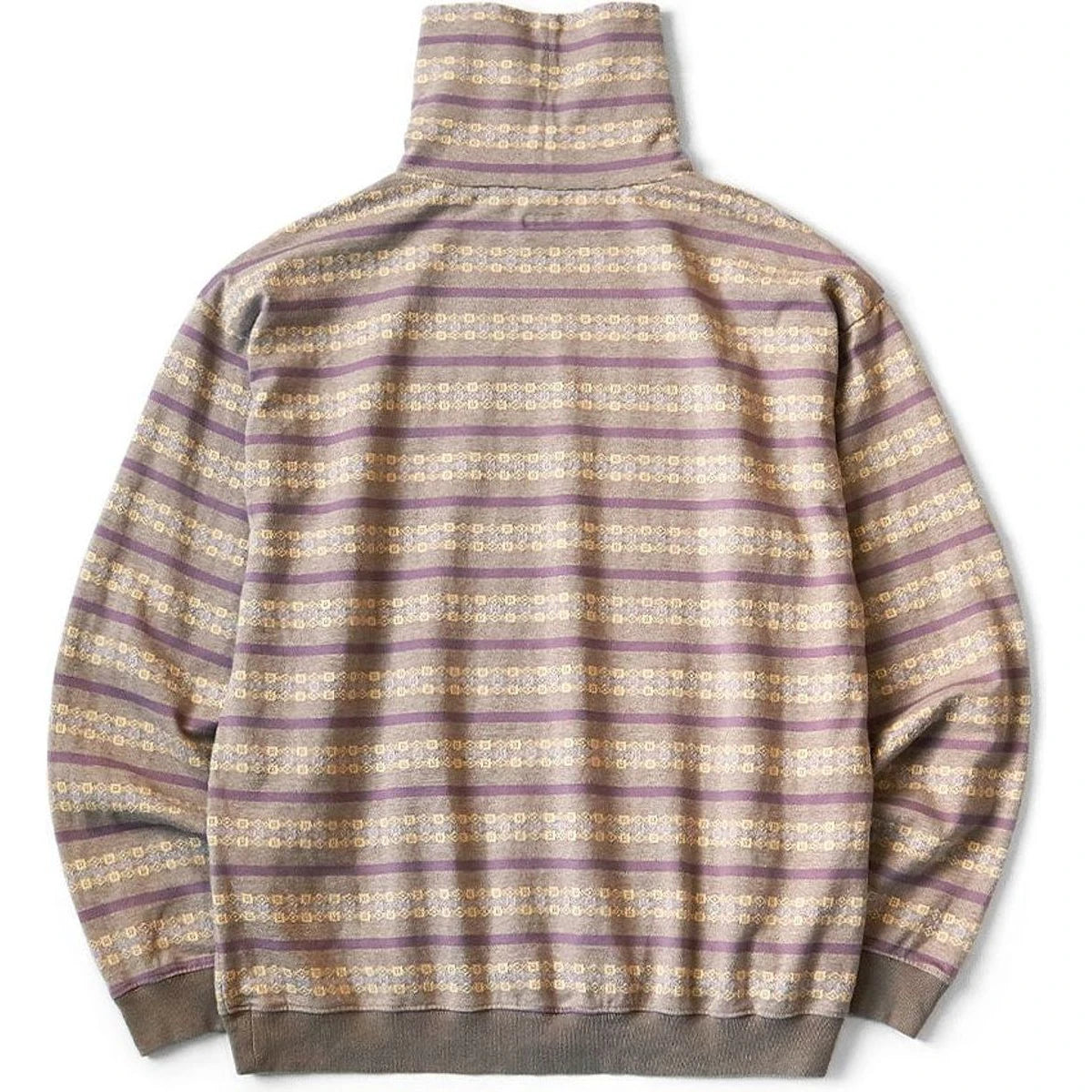Kapital Sunrise Jacquard Striped Jersey High Neck Long T