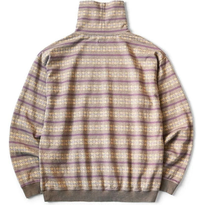Kapital Sunrise Jacquard Striped Jersey High Neck Long T