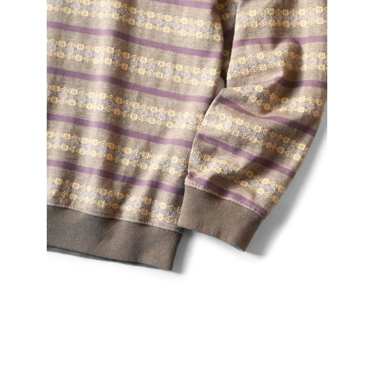 Kapital Sunrise Jacquard Striped Jersey High Neck Long T