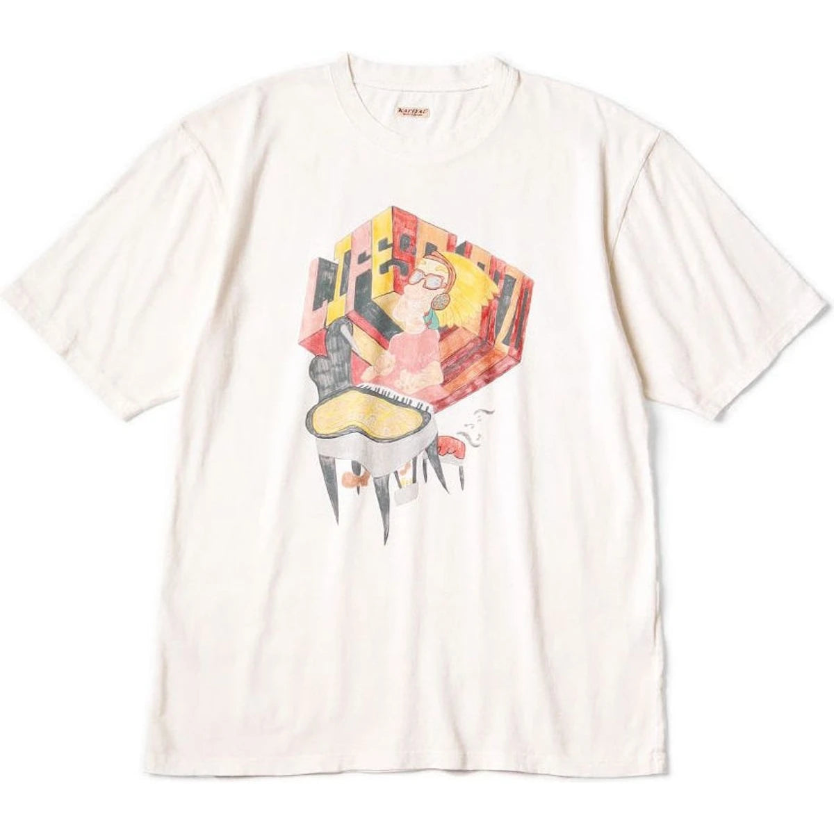 Kapital Tenjiku Crew T-Shirt (Analog Piano Man Print)