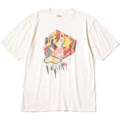 Kapital Tenjiku Crew T-Shirt (Analog Piano Man Print)