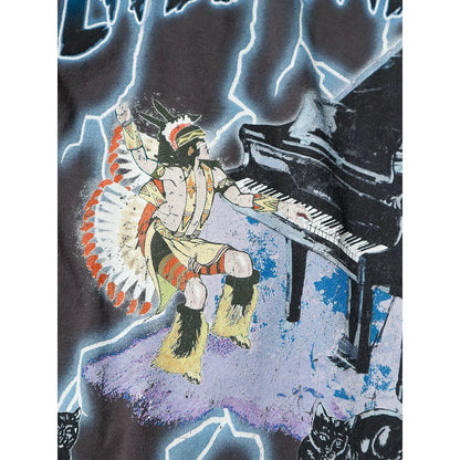 Kapital Tenjiku Crew T-Shirt (Lightning Piano Print)
