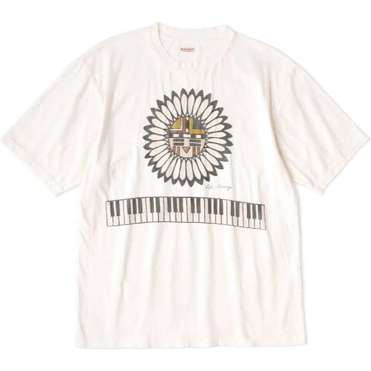 Kapital Tenjiku Crew T-Shirt (Piano & Sun Face Print)