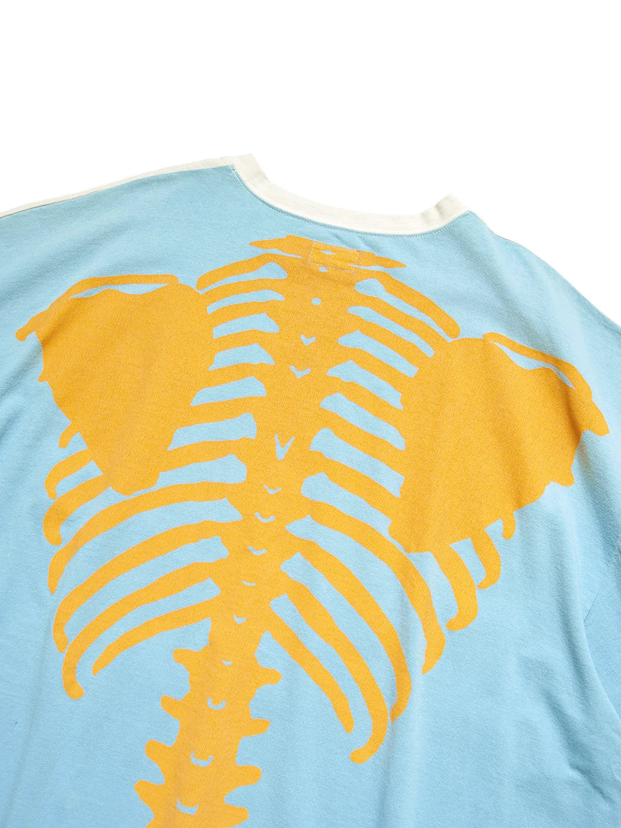 Kapital Tenjiku Jersey 2 Tone Big Pocket Tee (Bone Print)