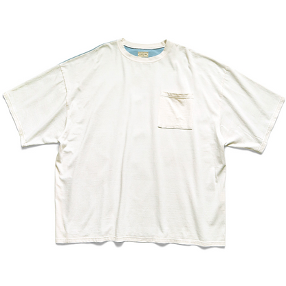 Kapital Tenjiku Jersey 2 Tone Big Pocket Tee (Bone Print)