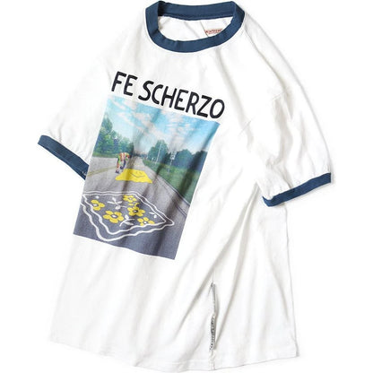 Kapital Tenjiku Ringer T-Shirt (Life Scherzo Road Sign Painter Print)