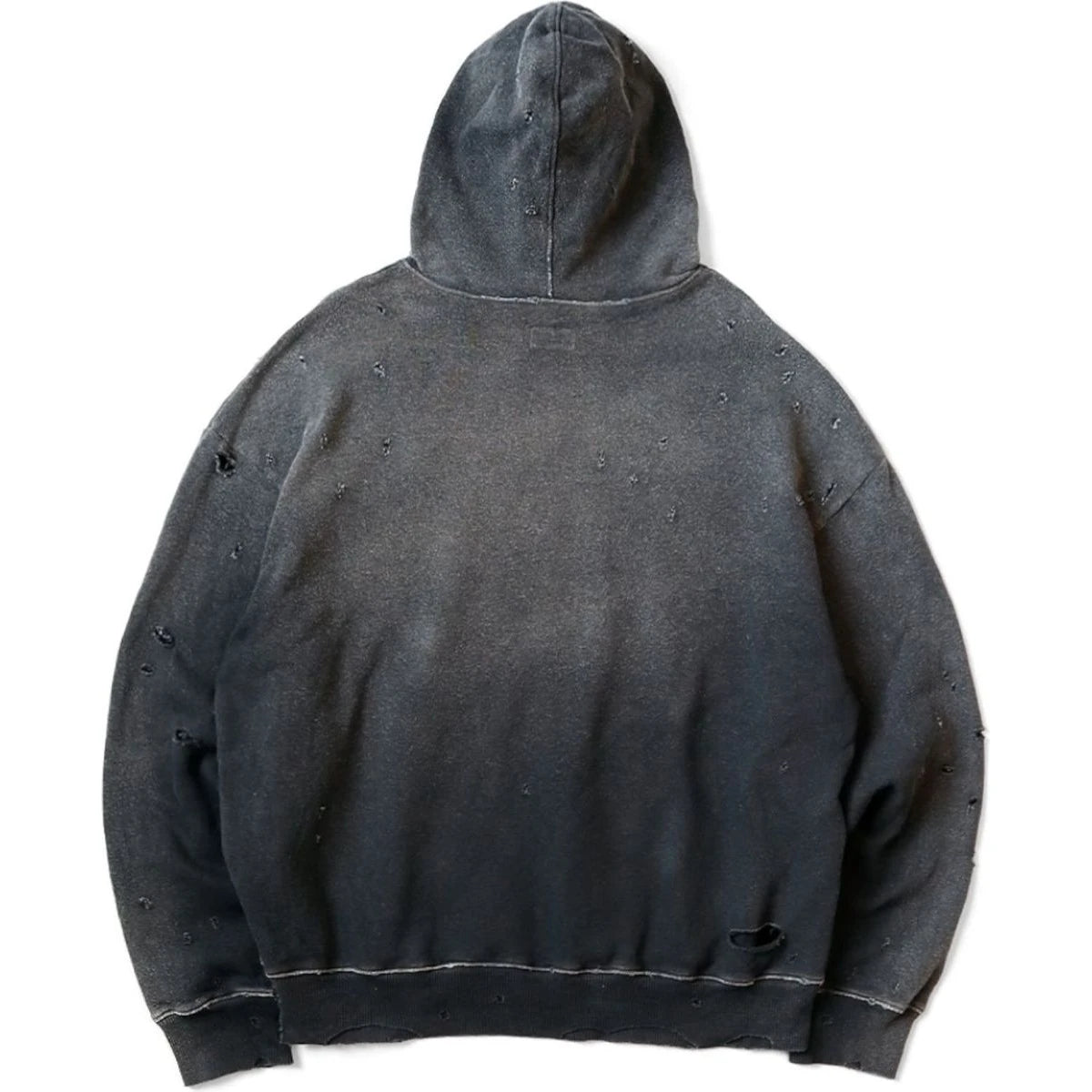 Kapital Thriller Damaged Fleece Hooded Sweatshirt (Studs Remake)