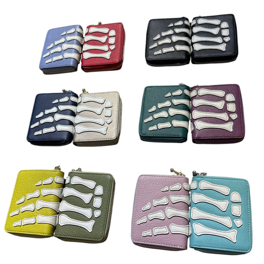 Kapital Thumbs Up Bone Hand Mini Zip Coin Wallet