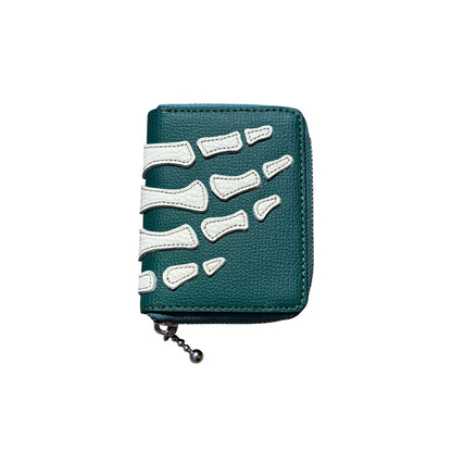 Kapital Thumbs Up Bone Hand Mini Zip Coin Wallet