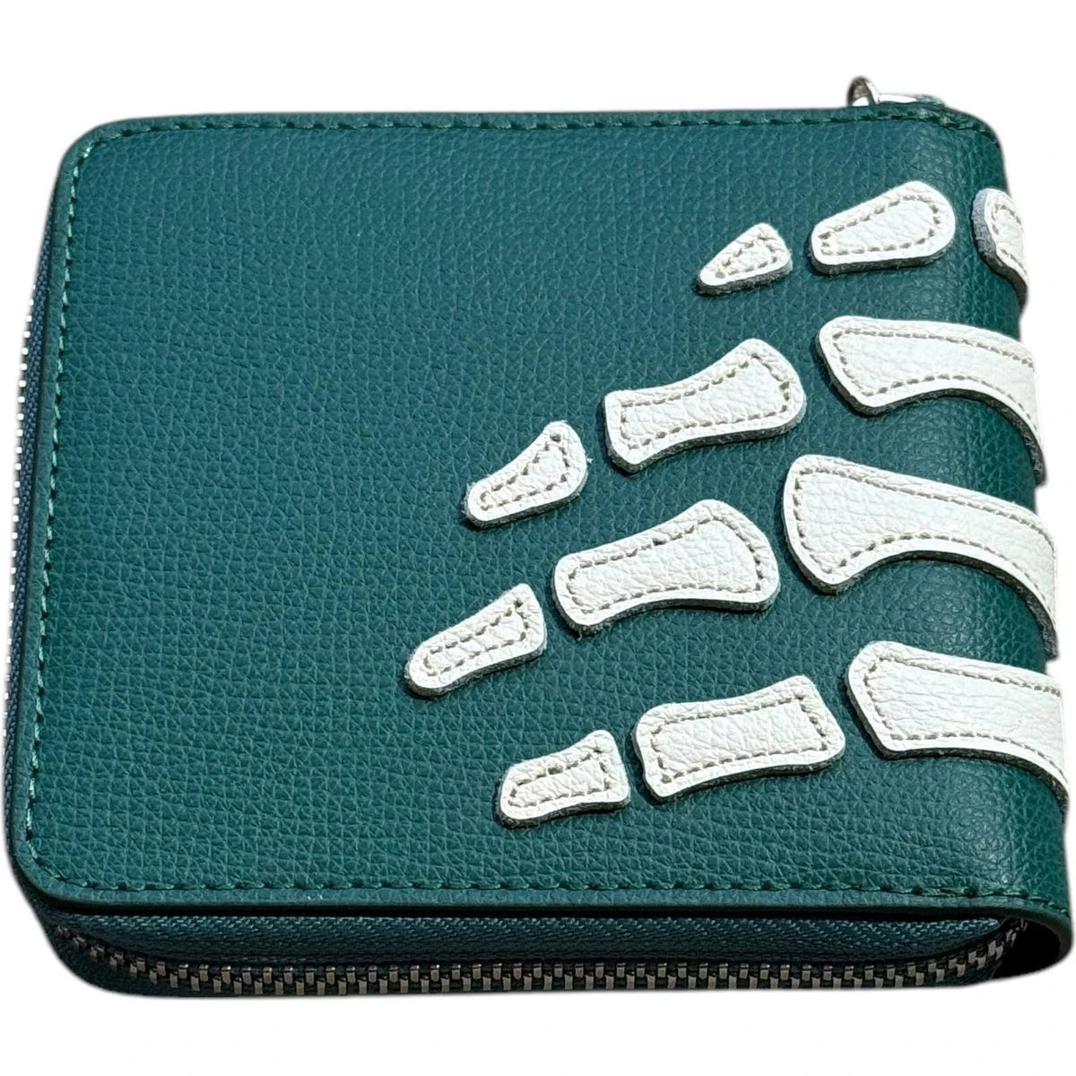 Kapital Thumbs Up Bone Hand Zip Wallet