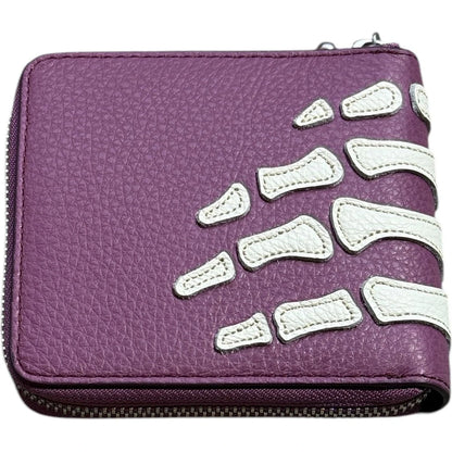 Kapital Thumbs Up Bone Hand Zip Wallet