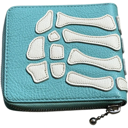 Kapital Thumbs Up Bone Hand Zip Wallet