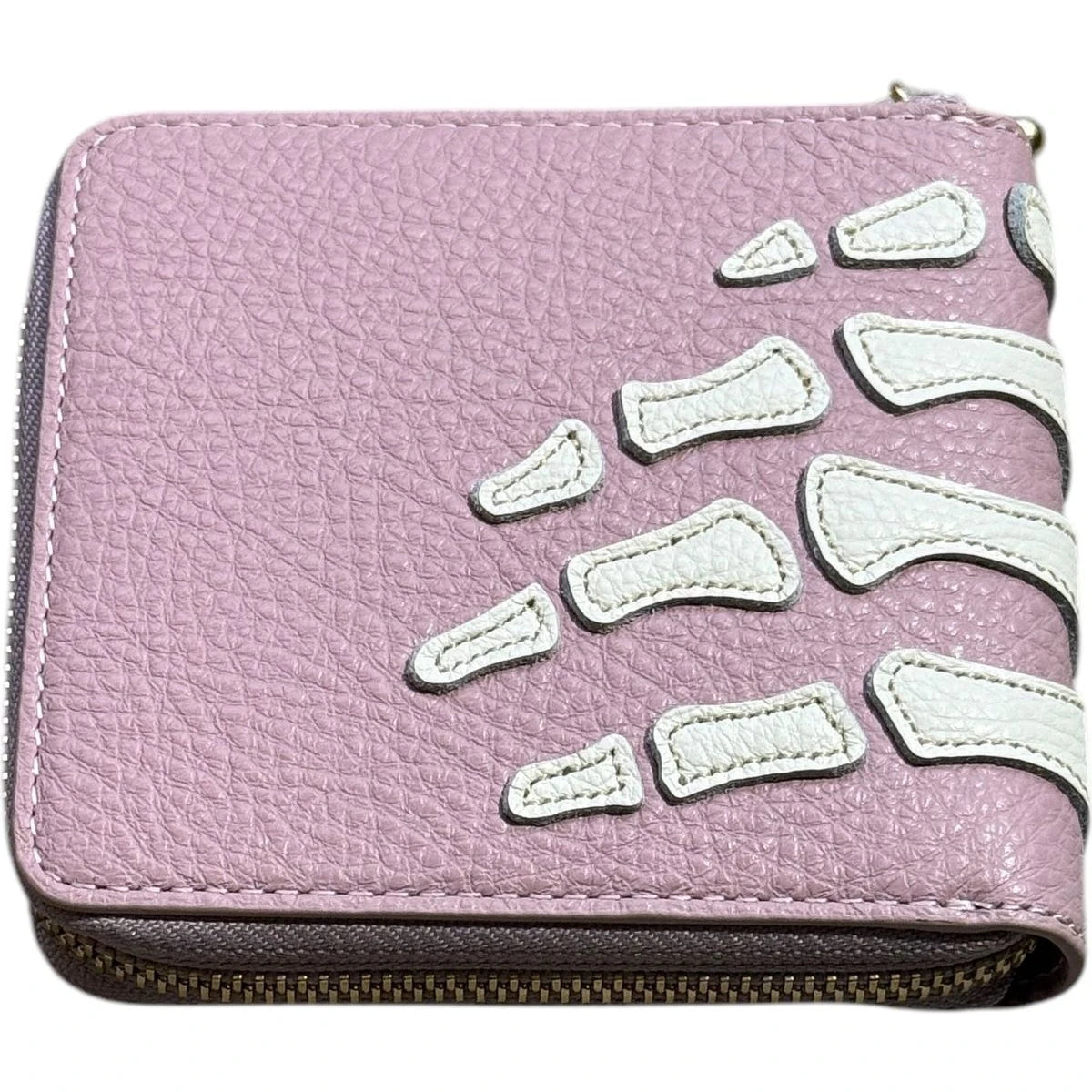 Kapital Thumbs Up Bone Hand Zip Wallet