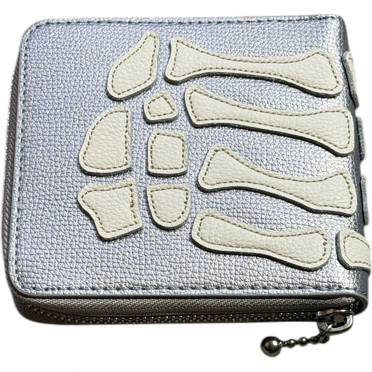 Kapital Thumbs Up Bone Hand Zip Wallet