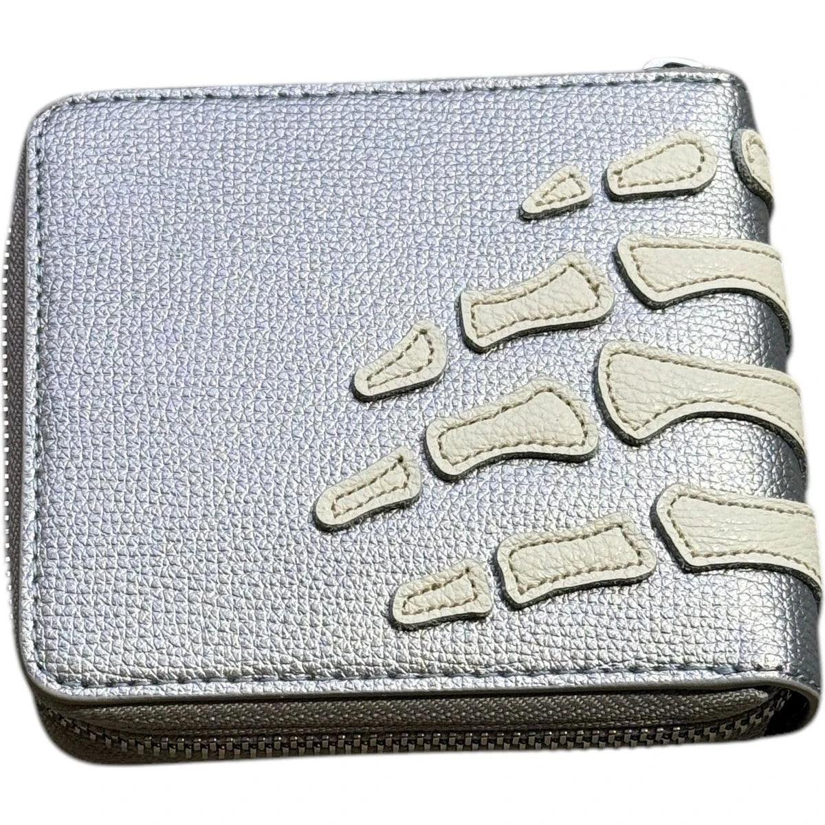 Kapital Thumbs Up Bone Hand Zip Wallet
