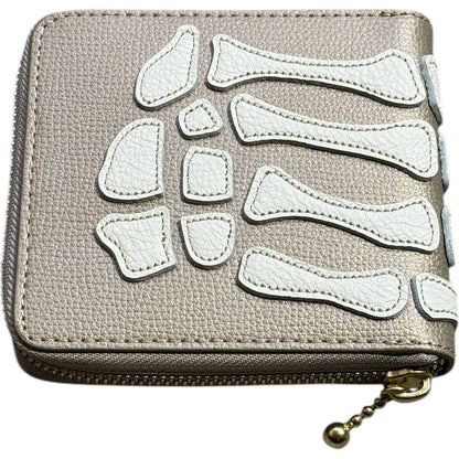 Kapital Thumbs Up Bone Hand Zip Wallet
