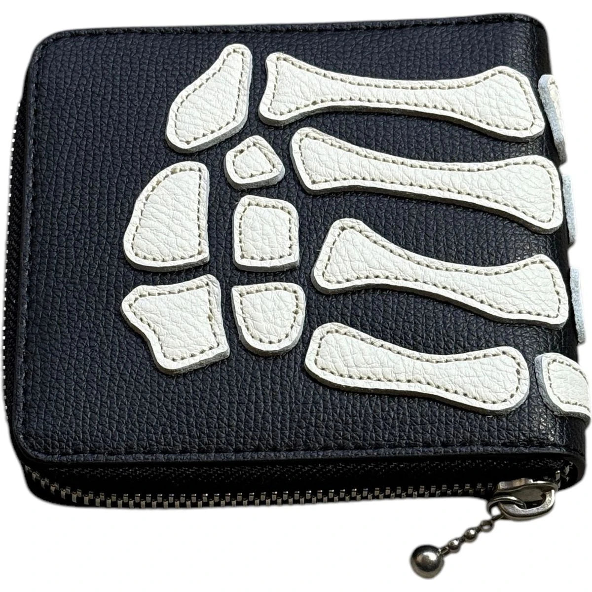 Kapital Thumbs Up Bone Hand Zip Wallet